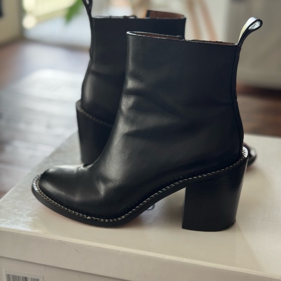 Givenchy Double Chain Leather Booties - Picture 1 of 10
